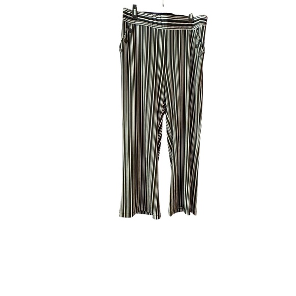 Robert Louis Black and White Striped Pants Size L - Picture 1 of 5